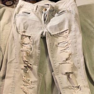 Distressed jeans